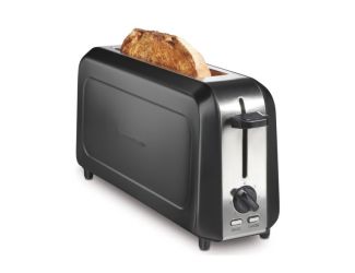 Long Slot Toaster Black