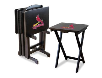 St. Louis Cardinals 4 TV Trays w/Stand