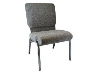 Charcoal Gray Church Chair 20.5 in. Wide