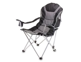 Reclining Camp Chair w/ Carry Bag Black