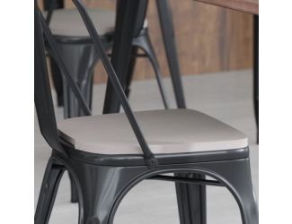 4PK Gray Poly Resin Seats for Stools & Chairs