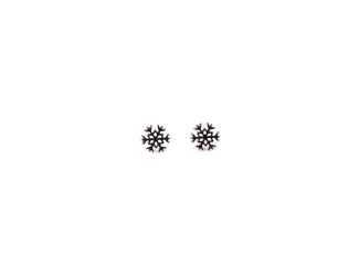 Silver Toned Snowflake Earrings
