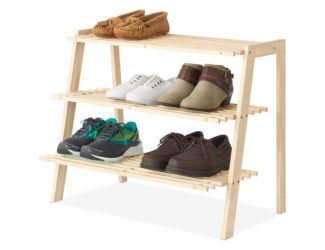 3-Tier Wood Shoe Shelf Rack