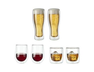 Sorrento 6pc Double Wall Entertaining Glassware Set