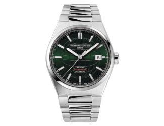 Men's Frederique Constant HIGHLIFE AUTOMATIC Stainless Steel Bracelet watch, Green dial
