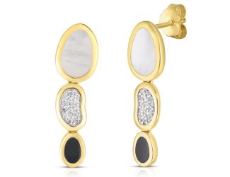 Mother of Pearl and Onyx Earrings