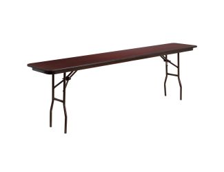 8-Foot High Pressure Mahogany Laminate Folding Training Table