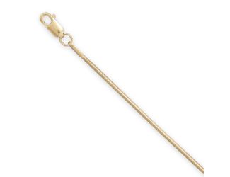 1mm 14k Gold Filled Round Snake Chain 18''