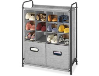 Freestanding 12-Compartment Shoe Organizer