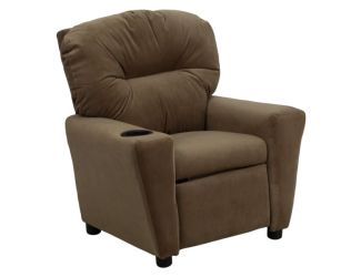 Brown Microfiber Kids Recliner