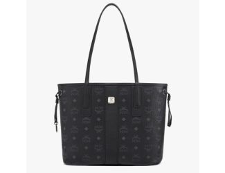 Small Reversible Liz Shopper in Visetos - Black