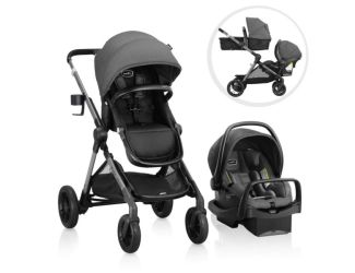 Pivot Xpand Modular Travel System w/ LiteMax Infant Car Seat Sabino Gray