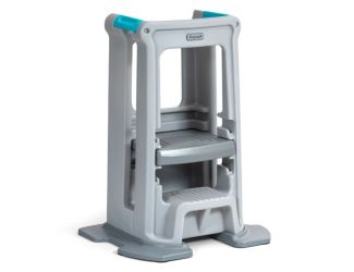 Toddler Tower Adjustable Stool, Gray