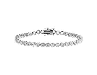 Bezel Tennis Bracelet Size 6.5"