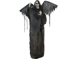 Life-Size Animatronic Skeleton Reaper with Wings with Lights and Sound, Indoor/Covered Outdoor Hallo