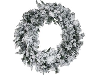 36-In. Mountain Pine Flocked Wreath