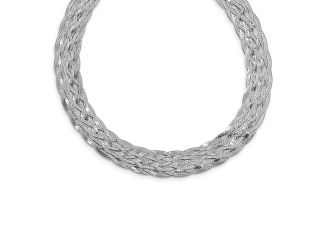 Sterling Silver Polished Choker Necklace