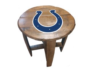 Indianapolis Colts Oak Barrel Table