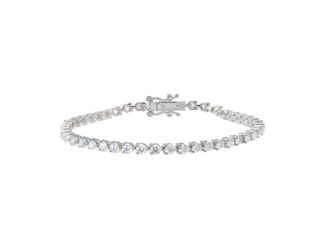 5CT Lab-Grown Tennis Bracelet 14K Size 7"