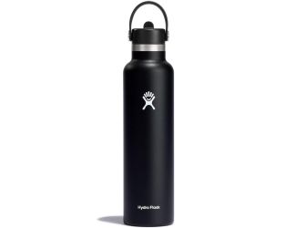 24 oz. Standard Mouth Bottle w/Flex Straw Cap - Black