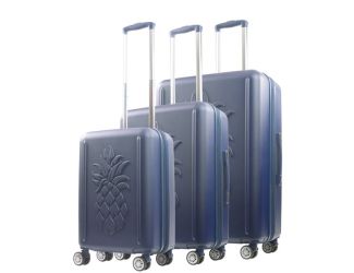 Hard-Sided 3D Pineapple Luggage Set Size 3 Pieces