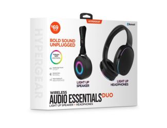 HyperGear Wireless Audio Essentials Duo: Light-Up Speaker + Headphones