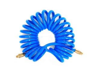 25' Coiled 3/8" ID Air Hose with Adapter