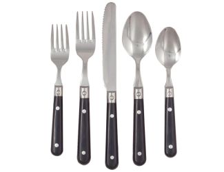 20pc LePrix Flatware Set -  Black
