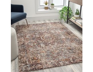 5' x 7' Multicolor Distressed Artisan Old English Style Traditional Rug