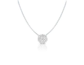 Crislu Adjustable 16""- 18"" Round Glisten Necklace Finished in Pure Platinum