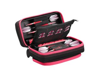 Casemaster Plazma Pro Dart Case Black with Pink Zipper and Phone Pocket