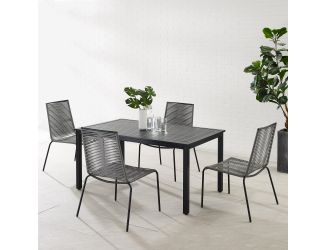 Fenton 5Pc Outdoor Wicker/ Metal Dining Set