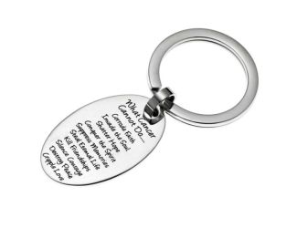 Joyful Sentiments What Cancer Cannot Do Oval Key Ring