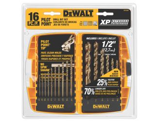 16pc Pilot Point Drill Bit Set