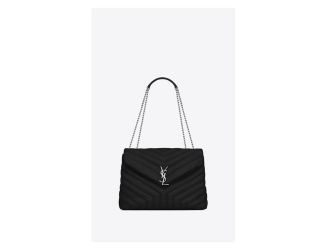 LouLou in Quilted Y Leather Handbag - (Black)