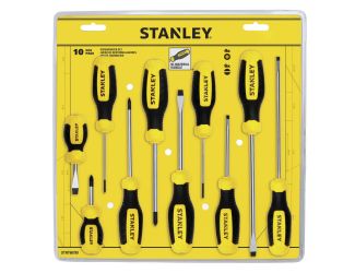 10pc Standard Fluted Screwdriver Set