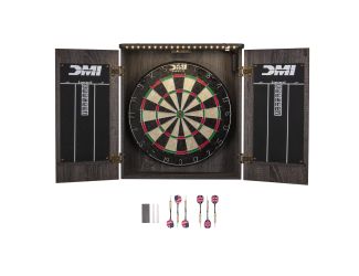 DMI - Paris Lighted Dartboard Cabinet Set