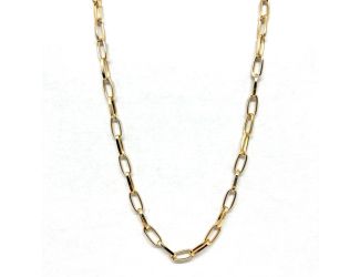 Gold Paperclip Link Necklace