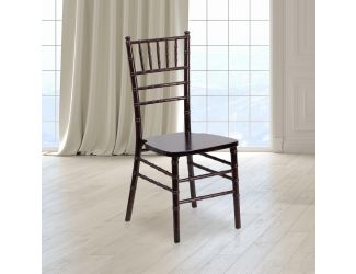 1100lb. Capacity Walnut Wood Stackable Chiavari Event Chair