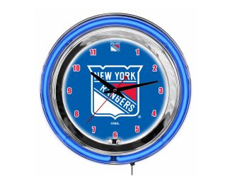Ny Rangers 14" Neon Clock