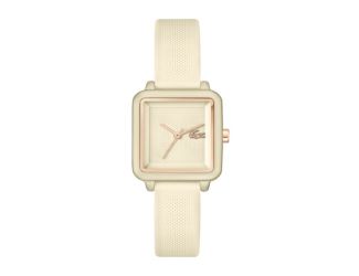 Ladies' 12.12 Flow Square White Strap Watch White Dial