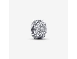 Sparkling Pave Triple-row Charm