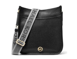 Luisa Large Signature Logo Messenger Bag -  Black