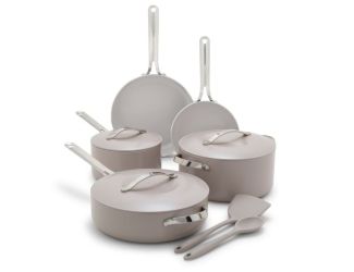 Nova 10pc Ceramic Nonstick Cookware Set Clay