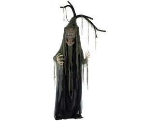 Life-size Poseable Talking Tree with Moving Mouth, Lights and Sound, Indoor or Covered Outdoor Hallo