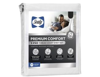 Sealy Premium Comfort Sheet Sets - White- King