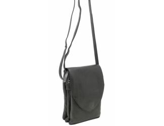 Pippa Leather Crossbody Black
