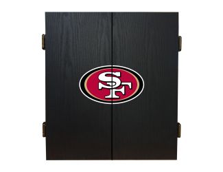 San Francisco 49ers Fan's Choice Dartboard Cabinet Set