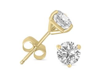 3 CT Lab Grown Diamond Martini Set Round Earrings