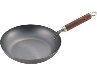 9" Yoshikawa Series Black Steel Fry Pan